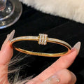 Premium Bangle 2025 Fashionable Simple Bangle Plain Band Bestseller Gold Accessory Bracelet Couples Bracelet New