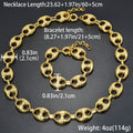 Western Statement Necklace Bracelet Set New Trendy Press Pattern Pig Nose Style Hip-Hop Overseas Wholesale Premium