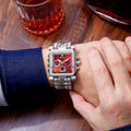 New Square Mens Watch Fashionable Hip-Hop Multifunction 3 Eye Premium Waterproof Quartz Watch Overseas Hot Sale