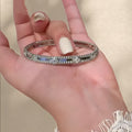T Home String Knot Bangle Women Full Diamond Twisted Bracelet Light Luxury Premium Starry Sky Hand Jewelry Copper Coated 18K Buckle Bangle