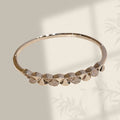 EU/US Import New Bestseller Fashionable Silver Apricot Design Mini Set Cubic Zirconia Bangle Women Light Luxury Premium Export Jewelry Item