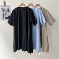 Jiangnan Style Embroidered Dress, Loose Crew Neck Lace Mid-Length A-Line