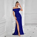 Women's Sequin Embellished Slim Fit Slimming Evening Gown Banquet
