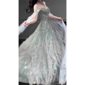 Off-Shoulder Ball Gown - Luxury Elegant Prom Dress for Hosting and Performance