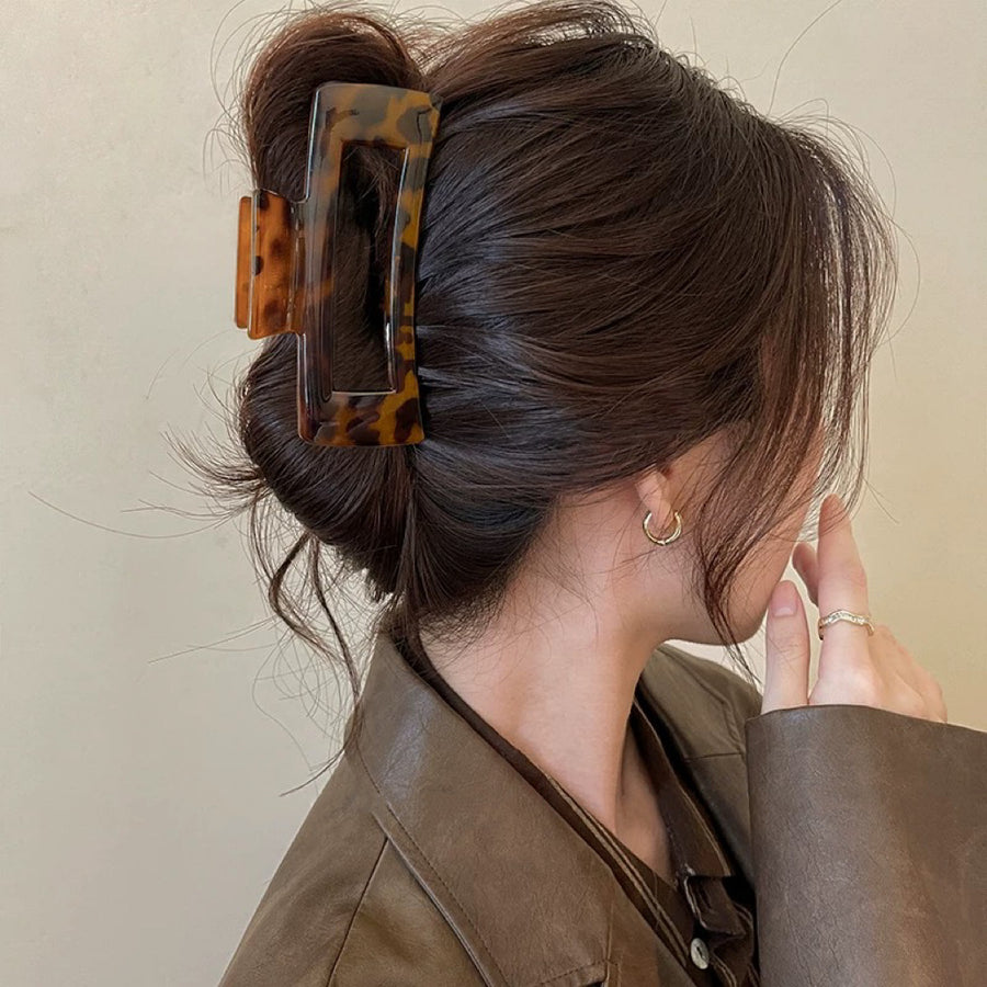 Vintage Leopard Print Hair Claw Clip - view 11