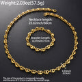 Western INS Breeze Fashionable 3D Heart Necklace Bracelet Set Jewelry Set Simple Heart Spliced Chain Accessory