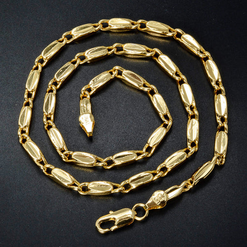 New Western Minimal Necklace Bracelet Set Overseas Hip-Hop Seed Chain Bracelet Personality Unisex Hand Jewelry Factory Wholesale