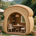 Outdoor leisure courtyard pavilion rattan bread shape pavilion deck outdoor balcony creative landscape ornaments