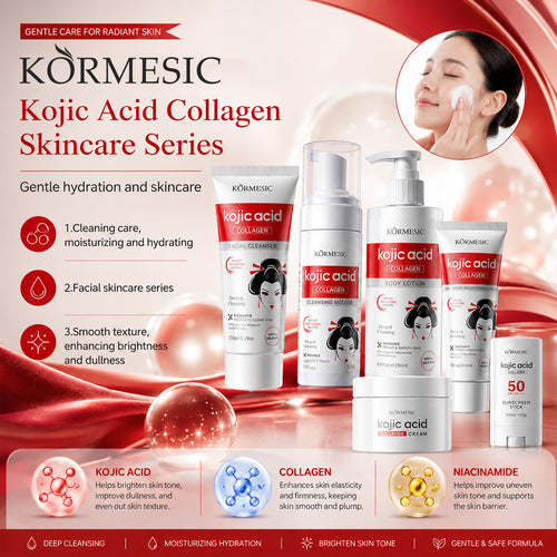 跨境KORMESIC曲酸&胶原蛋白护肤系列Skincare Series外贸现货批发