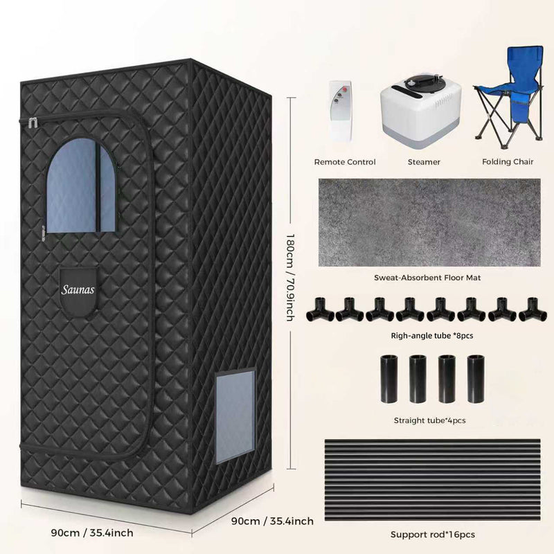 Portable Steam Sauna Box - Folding Full-Body Home Sauna