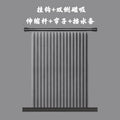Shower curtain waterproof and mildew-proof curtain without punching invisible partition curtain European style double-sided magnetic imitation linen folding shower curtain
