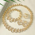 New Import Premium Light Luxury Bracelet Super Sparkle Full Diamond Heart-Shaped Spliced Western Fashionable Women Accessory Set