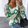 Women's Fall-Winter Knit Wool V-Neck Loose Sweater + Cardigan + Jacket + Top 2026 - Pink