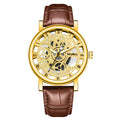 New Watch Men Clear Base Cutout Imit. Mechanical Watch Men Belt Quartz Watch In Stock Watch Wholesale