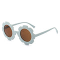 New Sunflower Kids Sunglasses Cute Baby Comfortable Iridescent Sunglasses Round Flower Petal Sun-Proof Glasses