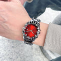 Y2K Year Original y2k Unique-Shaped Claw Piece alabaster Western Grid Premium Niche Waterproof Quartz Watch