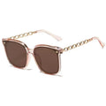 Polarized Women Sunglasses Summer Sun-Proof Sunshade Premium Metal Chain Big Frame UV-Proof Driving Men Sunglasses