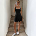 Women's Sporty U-Neck Contrast Tennis Dress