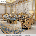 New French aristocratic sofa living room furniture European style luxury high-end palace style luxury golden fabric