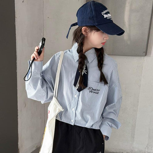 Girls' Striped Shirt & Wide-Leg Pants Set - 2-Piece