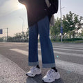Women's High Waist Straight Flared Wide Leg Jeans
