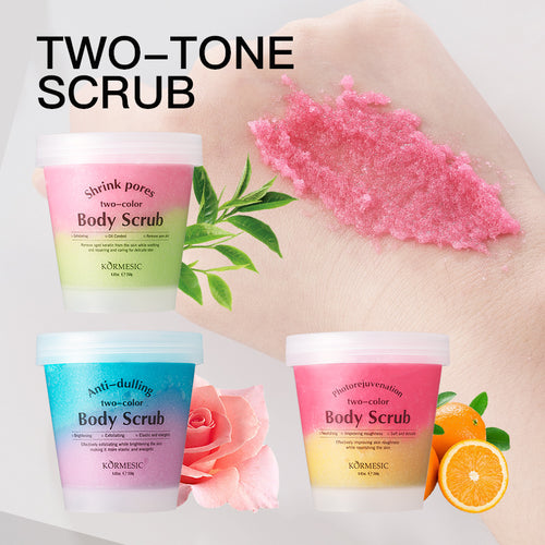 KORMESIC植物双色身体磨砂膏body scrub原装清洁跨境外贸厂家批发