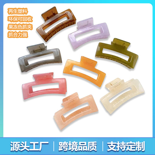 Large No. Fruit Freeze Color Square Claw Fresh Elegant Back Brain Spoon Updo Claw Clip Head Jewelry Hair Accessory