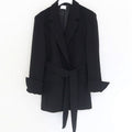 Women's Fall Korean Hong Kong Tie-Front Waist-Tie Blazer 2026 - Off White