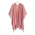 Women's Summer Ethnic Knit Fringe Lightweight Loose Shawl + Cape 2026 - White