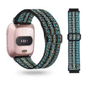 For fitbit versa1 / 2 Stretch Band Nylon Watch Band Adjustable 20 / 22mm Woven Wrist Strap