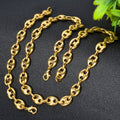 Western Hip-Hop Unisex Pig Nose Bracelet Coffee Bean Bracelet Necklace Set Real Sky Plated Trendy Accessory