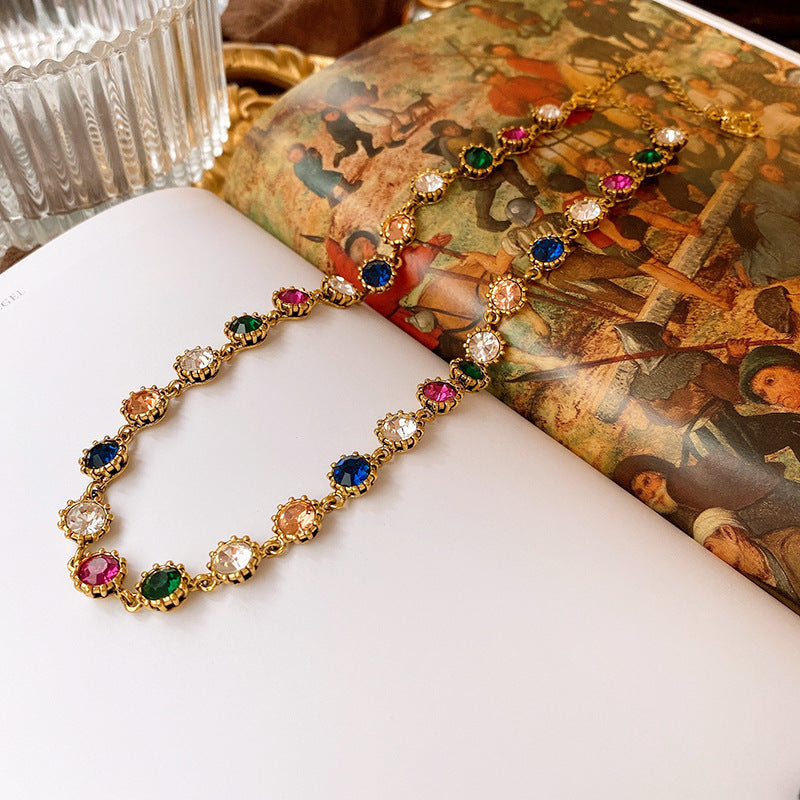 Vintage Rhinestone Statement Necklace - view 5