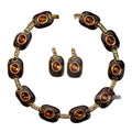 Vintage Earrings Height Stock Western Maillard Breeze Jewelry Set Western Elegant Retro Fashionable Earrings Necklace Women