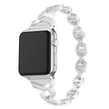 Fits apple watch Fashionable VO Rhinestone Stainless Metal Apple Watch Band
