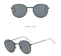 Retro Round 3447 Color Coating Sunglasses Western Fashionable Trendy Metal Sunglasses Ocean Lens Glasses