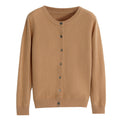 Women's Fall Korean Relaxed Plus Size Knit Wool Crew Neck Loose Sweater + Cardigan + - Black