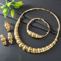 Dubai 18k Gold Plated Pendant Earrings Bangle Ring Jewelry Long Wall Pattern Set India Africa Bride Jewelry