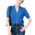 Women's Summer Unique Knit Hollow-Out Cardigan + Top 2026 | Layered Cardigan - As Pictured