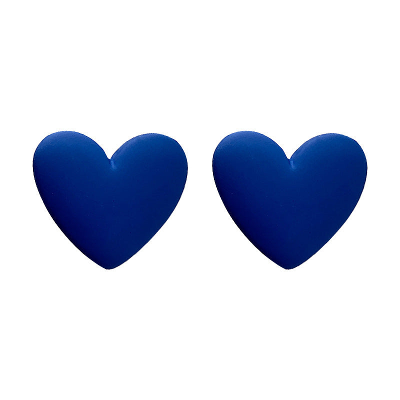 Klein Blue Flower Heart Geometric Earrings - view 5