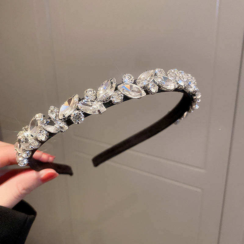 French Pearl and Rhinestone Floral Headband - view 11