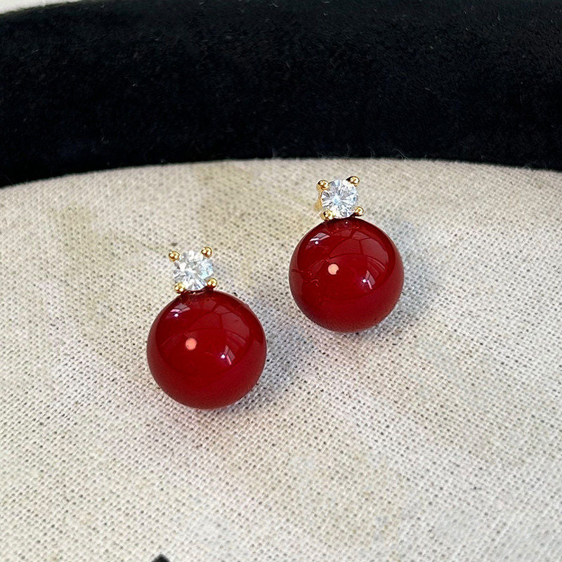 Enamel Flower Minimalist Stud Earrings - view 8