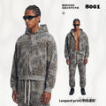 ARTIE Men's Fleece 400G Camo Leopard Print Boxy Hoodie