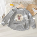 Girls' Printed Hoodie and Lace Pants 2-Piece Set