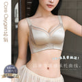 宫廷风蕾丝拼接缎面聚拢提拉抗菌按摩杯调整型提拉内衣女无钢圈