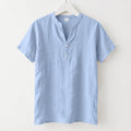 summer european and american foreign trade men's casual loose shirts men's trendy stand-up collar li