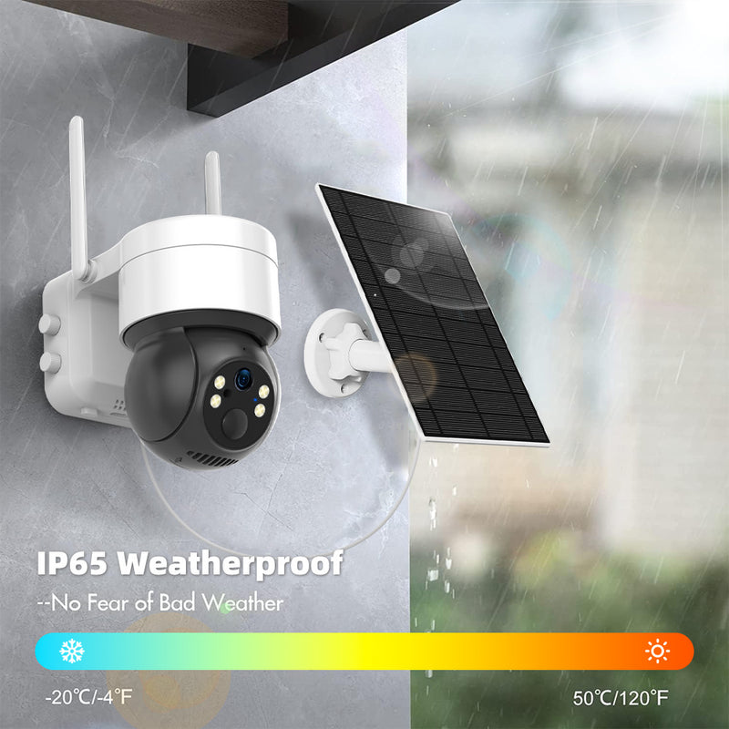 4G smart solar dome machine Tuya Tuya low-power monitor camera outdoor wireless plug-in-free monitoring