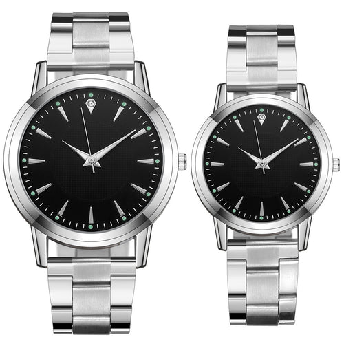 New Couples Watch Glow Steel Band Watch Women Watch Men Quartz Watch Men Watch Factory Wholesale Large Dial