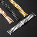 Fits Apple watch Band Stainless 3 Bead Fashionable Metal Apple Band