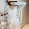 Women's Summer Casual Versatile Knit Sun-Protection Lightweight Cardigan + Jacket 202 - Black
