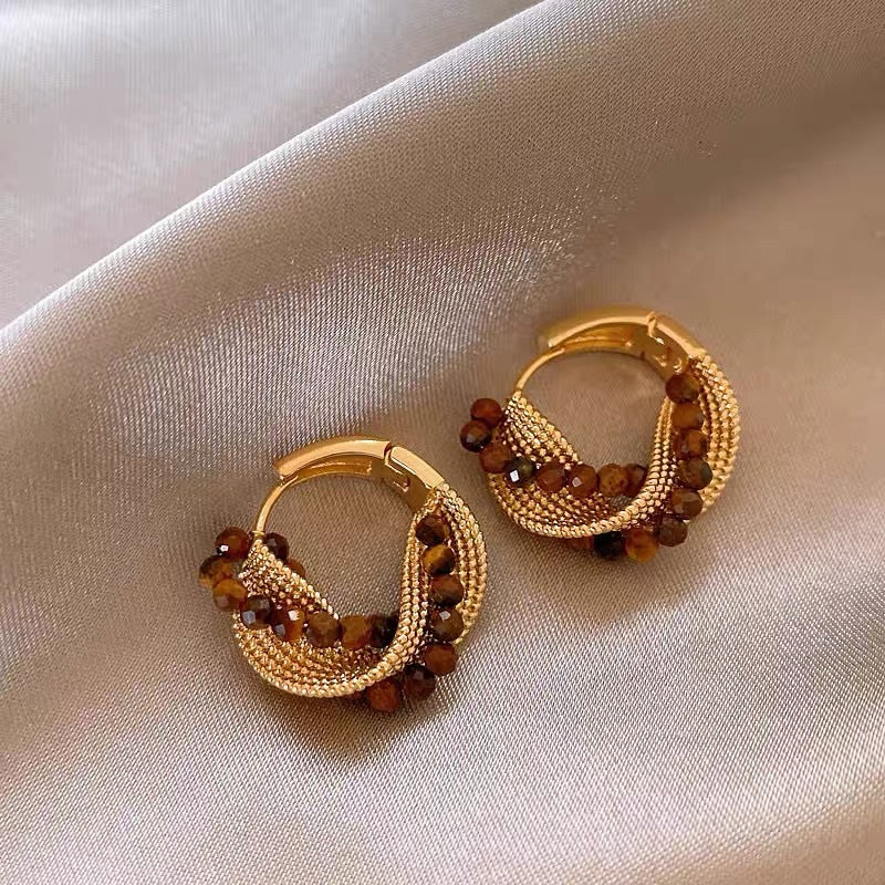 Maillard Enamel Round Hoop Earrings - view 11